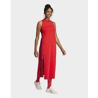 adidas Essentials 3-stripes Long Racerback Dress - Red - Womens
