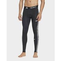 adidas TECHFIT Compression Training 3-Stripes Long Tights - Black - Mens