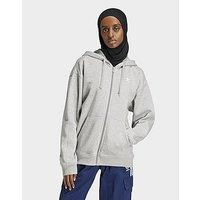 adidas Essentials Full-Zip Fleece Hoodie - Grey - Womens