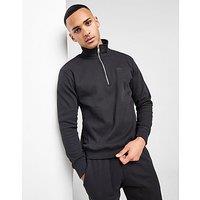 adidas Originals Waffle 1/2 Zip Sweatshirt - Black - Mens