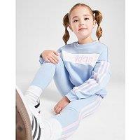 adidas Originals Girls' Linear Colour Block Crew Set Children - Blue