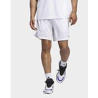 adidas Legends 3-Stripes Basketball Shorts - White - Mens