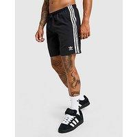 adidas Originals Adicolor 3-Stripes 8" Swim Shorts - Black - Mens