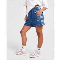 adidas Originals Denim Firebird Shorts - Blue - Womens