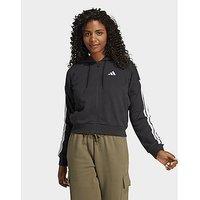 adidas Essentials 3-stripes French Terry Full-zip Hoodie - Black - Womens