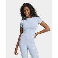 adidas Essentials 3-stripes Slim Baby Tee - Blue - Womens