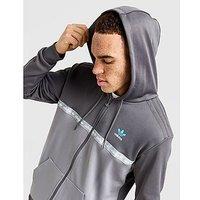 adidas Originals Full Zip Tape Hoodie - Grey - Mens