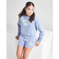 adidas Originals Girls' Puff Logo Crew Sweatshirt Junior - Grey