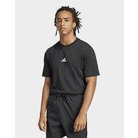 adidas Essentials Small Logo Single Jersey Tee - Black - Mens