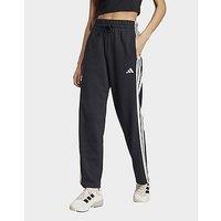 adidas Essentials 3-stripes Open Hem French Terry Pants - Black - Womens