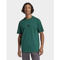 adidas Essentials Small Logo Single Jersey Tee - Green - Mens