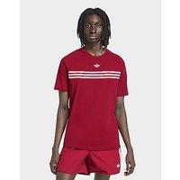 adidas Chest Stripes T-shirt - Red - Mens