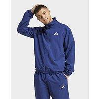 adidas Essential Small Logo Windbreaker - Blue - Mens