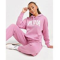 PUMA Squad Logo Hoodie - Pink - Womens