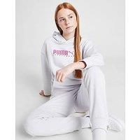 PUMA Girls' Logo Hoodie Junior - Grey