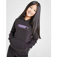 PUMA Girls' Logo Hoodie Junior - Black