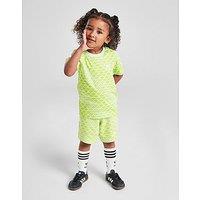 adidas Originals Monogram All Over Print T-Shirt/Shorts Set Infant - Green - Kids