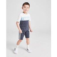 adidas Linear T-Shirt/Shorts Set Children - White
