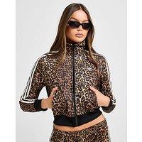 adidas Originals Firebird All Over Leopard Print Track Top - Multi Coloured - Womens