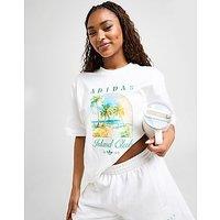 adidas Originals Island Club Boyfriend T-Shirt - white - Womens