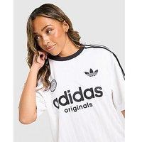 adidas Originals Football Oversized T-Shirt - White - Womens