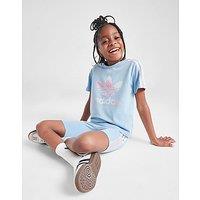 adidas Originals Trefoil All Over Print T-Shirt/Shorts Set Children - blue