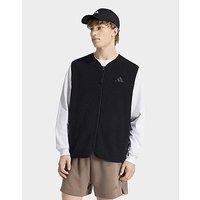 adidas City Tech 3 Stripes High Pile Fleece VEST - Black - Mens