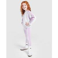 adidas Girls' Colour Block Linear Crew Tracksuit Children - Purple