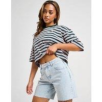 adidas Originals Stripe Crop T-Shirt - Green - Womens