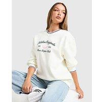 adidas Originals Leisure Club Crew Sweatshirt - White - Womens