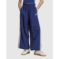 adidas Essentials 3-stripes Lifestyle Woven Parachute Pants - Blue - Womens