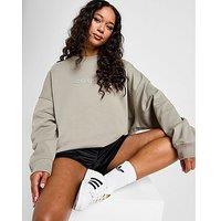 adidas Originals Essential Linear Oversized Crew Sweatshirt - Green - Womens