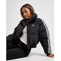 adidas Originals 3-Stripes Cropped Padded Jacket - Black - Womens