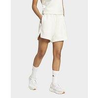 adidas Soft Lux Loose Shorts - White - Womens