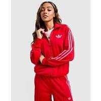 adidas Originals Oversized Firebird Track Top - Red - Womens