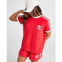 adidas Originals 3-Stripes Towel T-Shirt - Red - Womens