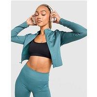 adidas Seamless Full Zip Top - Green - Womens