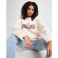 adidas Originals Circle Graphic Crew Sweatshirt - Brown - Womens