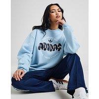 adidas Originals Circle Graphic Crew Sweatshirt - Navy - Womens