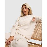 adidas Originals Trefoil Knit Crew Sweatshirt - White - Womens
