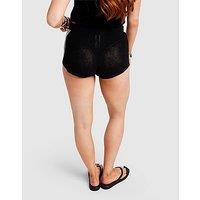 adidas Originals Knitted Crochet Shorts - Black - Womens