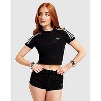 adidas Originals Knitted Crochet Cali Tee - Black - Womens