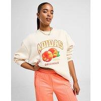 adidas Originals Peach Graphic Crew Sweatshirt - White - Womens