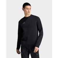 adidas Real Madrid Tiro Travel Crew Sweatshirt - Black - Mens