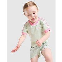 adidas Originals Girls' Firebird T-Shirt/Shorts Set Infant - Green - Kids
