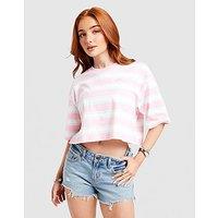 adidas Originals Stripe Crop T-Shirt - Pink - Womens