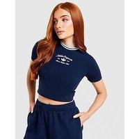 adidas Originals Leisure Club Slim T-Shirt - Blue - Womens