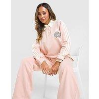 adidas Originals 3-Stripes Emblem Rugby Shirt - Pink - Womens