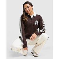 adidas Originals 3-Stripes Emblem Rugby Shirt - Brown - Womens
