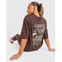 adidas Originals Coffee Club T-Shirt - Brown - Womens